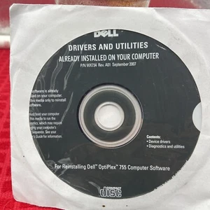 DELL DRIVERS & UTILITIES P/N WX734 September 2007 Optiplex - Afbeelding 1 van 4