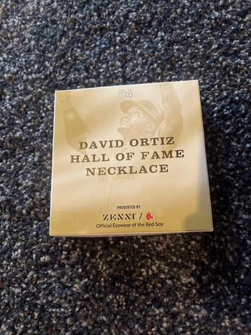 David Ortiz Necklace Bling HALL OF FAME Chain Boston Red Sox 34 HOF Cover