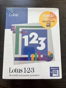 LOTUS 1-2-3 Spreadsheet FOR DOS RELEASE 2.3 1991 - NEW / SEALED - Picture 1 of 7
