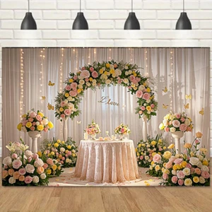 Mr & Mrs Love Fondo Compromiso Romántico Aniversario Decoración Boda - Imagen 1 de 19