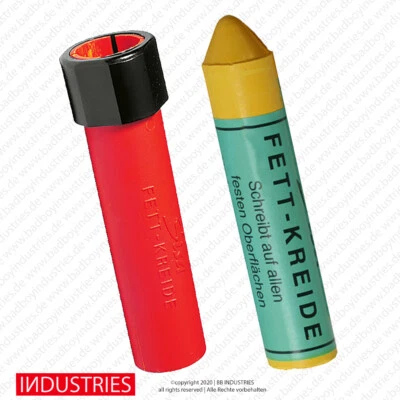 Fettkreide SISA Signierkreide Reifenkreide Reifen Gelb Weiß Kreidehalter Kreide