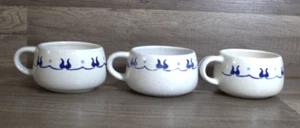 VTG Metlox Poppy Trail Provincial Blue Pattern Small Coffee Tea Mug Cup-Set of 3 - Picture 1 of 9