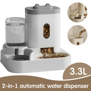 Cat Dog Auto Feeder Pet Food, Water Dispenser Automatic Water, Feeding Dish Bowl - Picture 1 of 27
