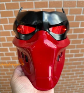 Red Hood Mask LED Eyes Detachable Eye &Face Cover DC Justice League Cosplay Prop - Picture 1 of 4