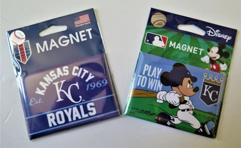 TWO (2) KANSAS CITY ROYALS, 2.5" X 3.5" METAL MAGNETS FROM WINCRAFT Cover