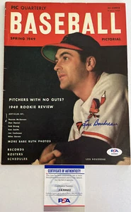 Lou Boudreau Signed Pic Quarterly Baseball Magazine NO Label PSA/DNA,1949,(B119) - Picture 1 of 4