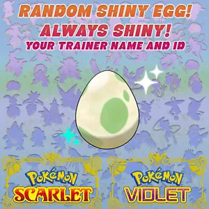 RANDOM SHINY EGG ✨ POKEMON SCARLET VIOLET ✨ 6 IV & SHINY ✨ XXXL SIZE - Picture 1 of 2