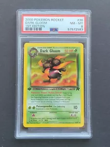 Pokemon PSA 8 1ST EDITION DARK GLOOM 36/82 - TEAM ROCKET SET - NM/MINT - Picture 1 of 2