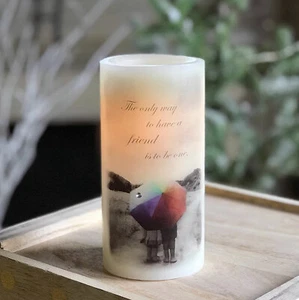 6 Inch Candle Impressions Friends Sentiments Flameless Candle with Bag - Picture 1 of 2