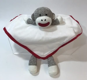 Baby Starters Sock Monkey Rattle lovey security blanket Plush Toy 12x12 - Picture 1 of 9