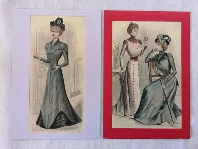 2 GRAVURES PROVENANT de "LA MODE ILLUSTREE" Fin XIXème (numéro 21) - Photo 1/2