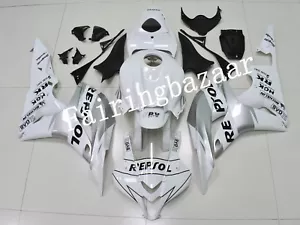 Fit for 2007 2008 CBR600RR REPSOL Silver White ABS Injection Plastic Fairing Kit - Picture 1 of 7