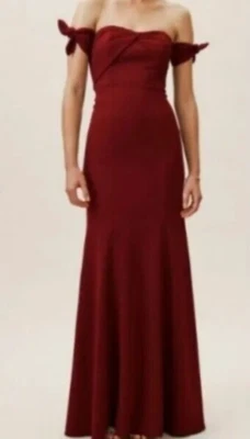 Anthropologie Dress Watters & Watters Delilah Gown 06806R Bordeaux Red 4 NWT - Image 1 of 4
