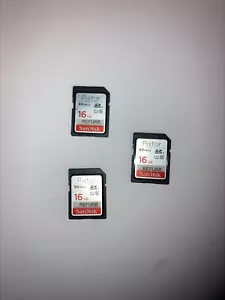 SanDisk Pixtor 16 GB Lesegeschwindigkeit bis zu 80 MB/S SDHC Speicherkarte 3er-Pack - Bild 1 von 1