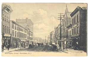 MORRISTOWN NJ - Washington Street ca1906 Postcard - Picture 1 of 2