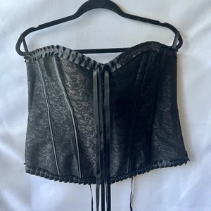 Schwarzes Korsett-Top mit Schnürung 3XL - Bild 1 von 7