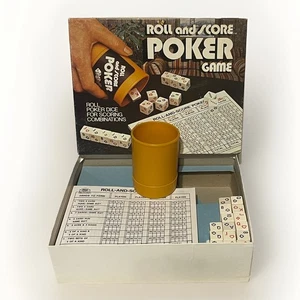 Juego de poker roll and score vintage 1977 E.S. Lowe Completo - Imagen 1 de 1