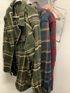 Orvis Men's Long Sleeve Plaid Shirt Jac Heavy Weight  Lot 3 Size XL Multi Color - Picture 1 of 14