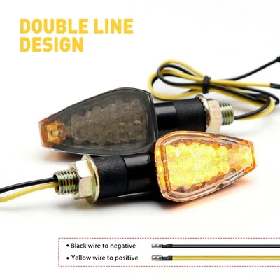 For BMW 1997-2001 F650 LED Motorcycle Amber Turn Signal Indicator Lights Blinker - Image 1 of 4