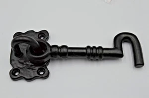 Ornate antique cast iron cabin hooks  4 inch 2 pack Old Hill Ironworks Branded - Picture 1 of 12