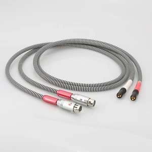Pair 4Core Silver Plated OFC HiFi Audio Interconnect Cables RCA Male to XLR - Picture 1 of 8