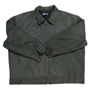 Vintage Dickies Gray Insulated Eisenhower Full Zip Jacket Mens 2XL Quilt Lined - Picture 1 of 6