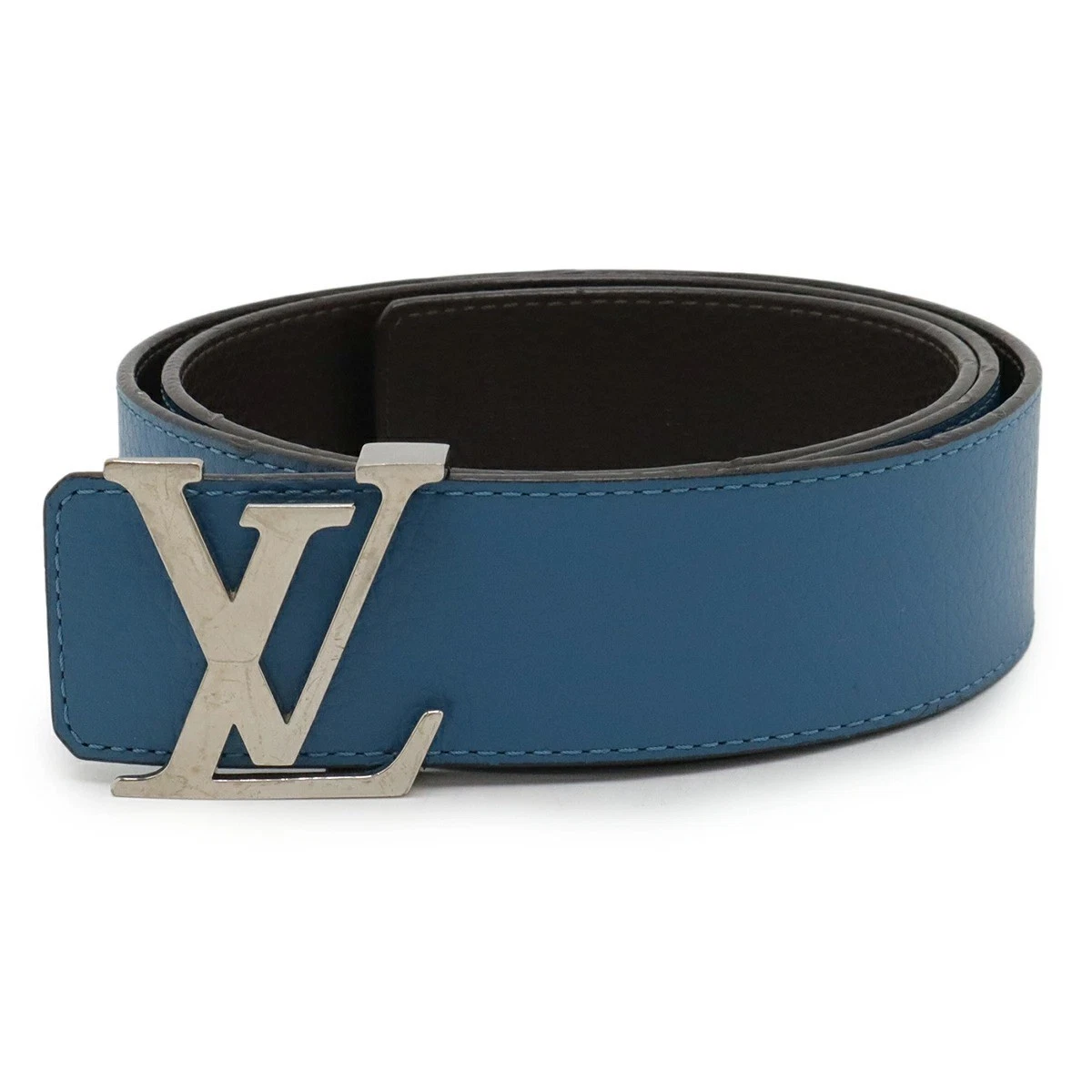 LOUIS VUITTON ネイビー レザーベルト　90 Louis Vuitton Blue Belts for Men for sale | eBay