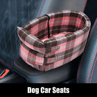 Dog Car Seat for Medium Small Sized Puppy Cat Seat Large Plaid Style Gray Pink