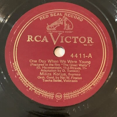 One day when we were young / There will come a time Miliza Korjus Soprano 1939 - Image 1 of 2