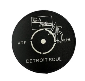 Tamla Motown 45 Detroit Soul Circular Black Embroidered Patch - Picture 1 of 2
