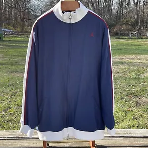 Vintage Men Nike Air Jordan Jacket Size 2XL Navy/White/Maroon RN#56323 CA#05553 - Picture 1 of 5