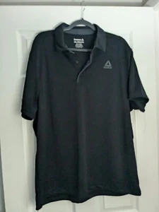NWT Reebok Black Golf Shirt Short Sleeve Activewear Size 2XL - Picture 1 of 12