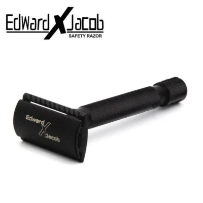 EDWARD X JACOB Premium Double Edge Safety Razor in Matte Black – Perfect for Men & Women
