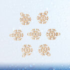 10x Weihnachts-Schneeflocken-Anhänger, gold, Strass, für DIY Schmuck (15x18cm)