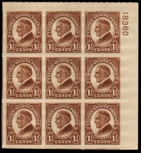 U.S. #631 MLH SUPERB JUMBO Plate Block #18360 w/ Ghost Pl# - Picture 1 of 4