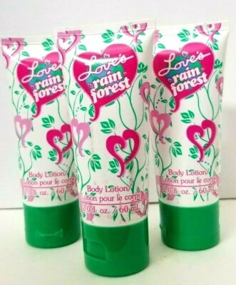 3 pçs DANA Love's Rain Forest Loção Corporal 2 fl oz cada UNBOX Perfeito para PRESENTES - Imagem 1 de 2