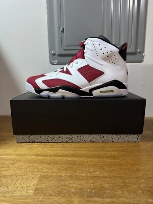 Air Jordan 6 Retro Carmine (2021) White Red CT8529-106 Men's Sizes 7-16 - Image 1 of 4