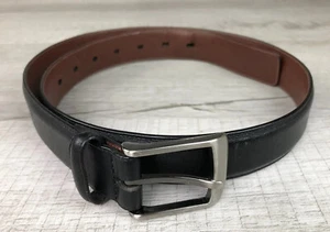 Perry Ellis Belt Black Portfolio Italian Calf Skin Cowhide 1” W Mens Size 32/80 - Picture 1 of 11