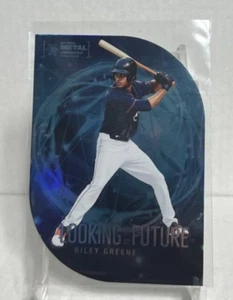 Riley Greene 2022 SkyBox Metal Universe Looking To The Future Die Cut TTM-4 - Picture 1 of 2