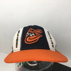 Vintage 80s 90s Baltimore Orioles Mesh Trucker Snapback Hat MLB Lucky Stripe - Picture 1 of 9