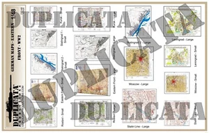 Diorama/Model Accessory - 1/48 German Maps, Eastern Front - WW2 - Picture 1 of 2