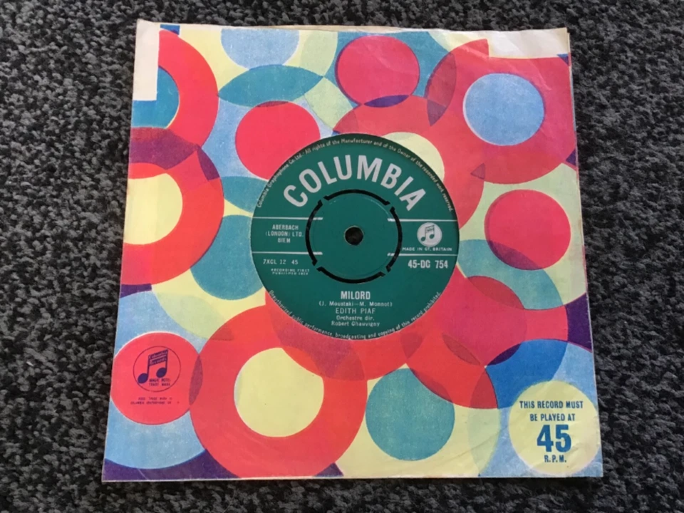 EDITH PIAF - MILORD 1959 UK SINGLE COLUMBIA DC 754 EXCELLENT CONDITION - Image 1 of 4
