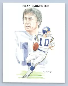 Fran Tarkenton 1989 Reino Unido TV-4NFL todos los tiempos grandes mariscales de campo 14 Minnesota Vikings - Imagen 1 de 2