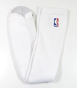 NBA Logo Official League Issued Socks One Pair White Gray Large New - Picture 1 of 2