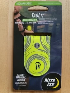 TagLit, Nite Ize Green, Magnetic LED Marker Rechargeable Light Reflective Safety - Picture 1 of 4