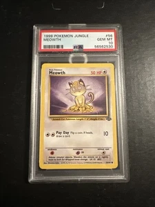 Meowth 56/64 1999 Jungle - PSA 10 Gem Mint Pokemon TCG Vintage Rare - Picture 1 of 2