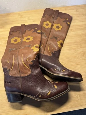 Lucky Brand Women’s Leather Tall Boots Brown Size 7.5 - Image 1 of 4