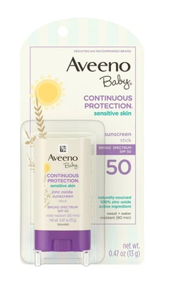 Aveeno * Bebé * Protector solar para piel sensible * FPS 50 * 0,47 oz Foto 1 de 2