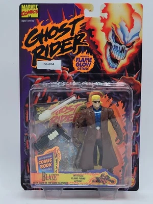 Figura de acción Blaze Ghost Rider cómic llama mística disparo Marvel Toy Biz 1995 Foto 1 de 4