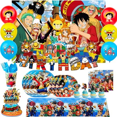 One Piece Party Decorations for Kids One Piece Party Supplies Balloons Plates - Image 1 of 4